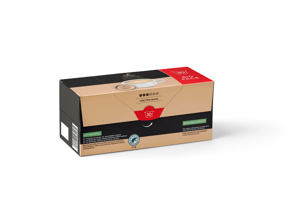 Cafissimo CAFFỀ CREMA Decaffeinated, pachet de 30 de capsule
