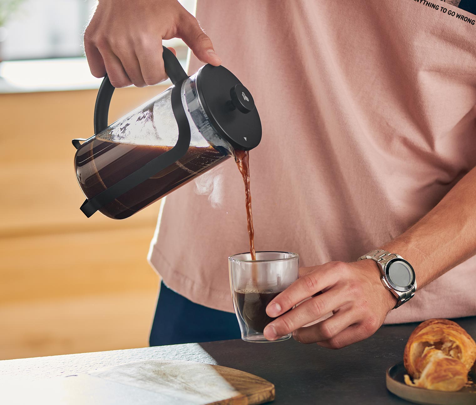 Presa franceza 300 ml, 2 cesti, neagra