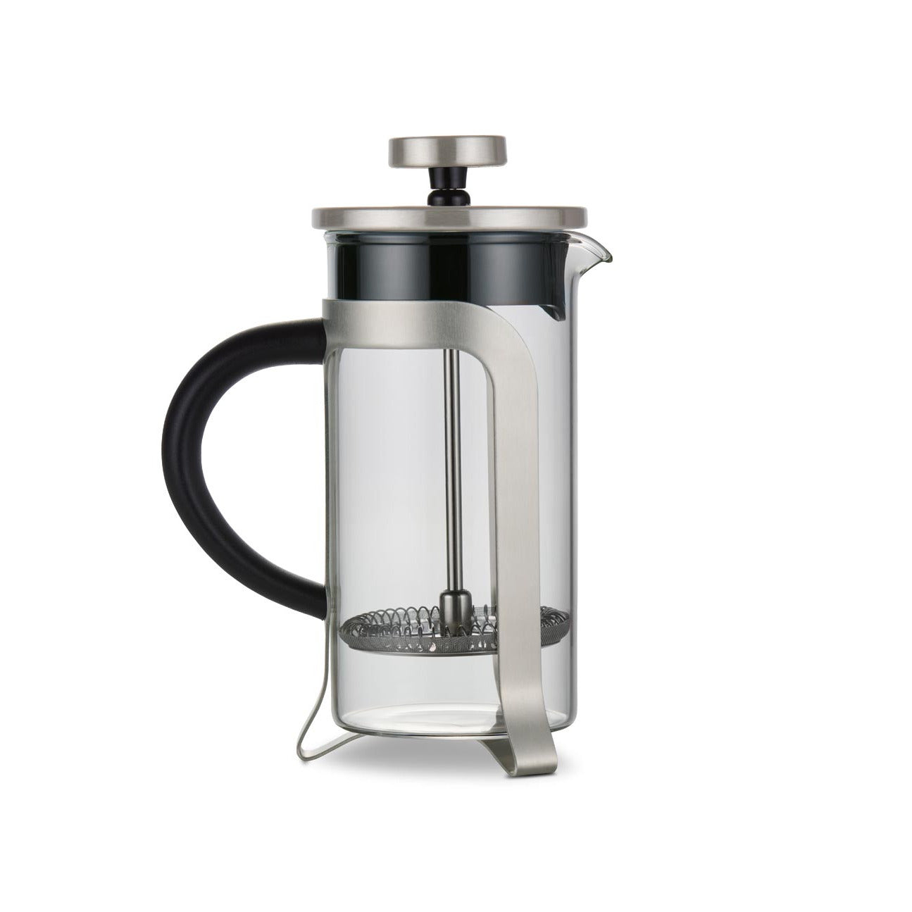 Presa franceza 300 ml, 2 cesti, argintie