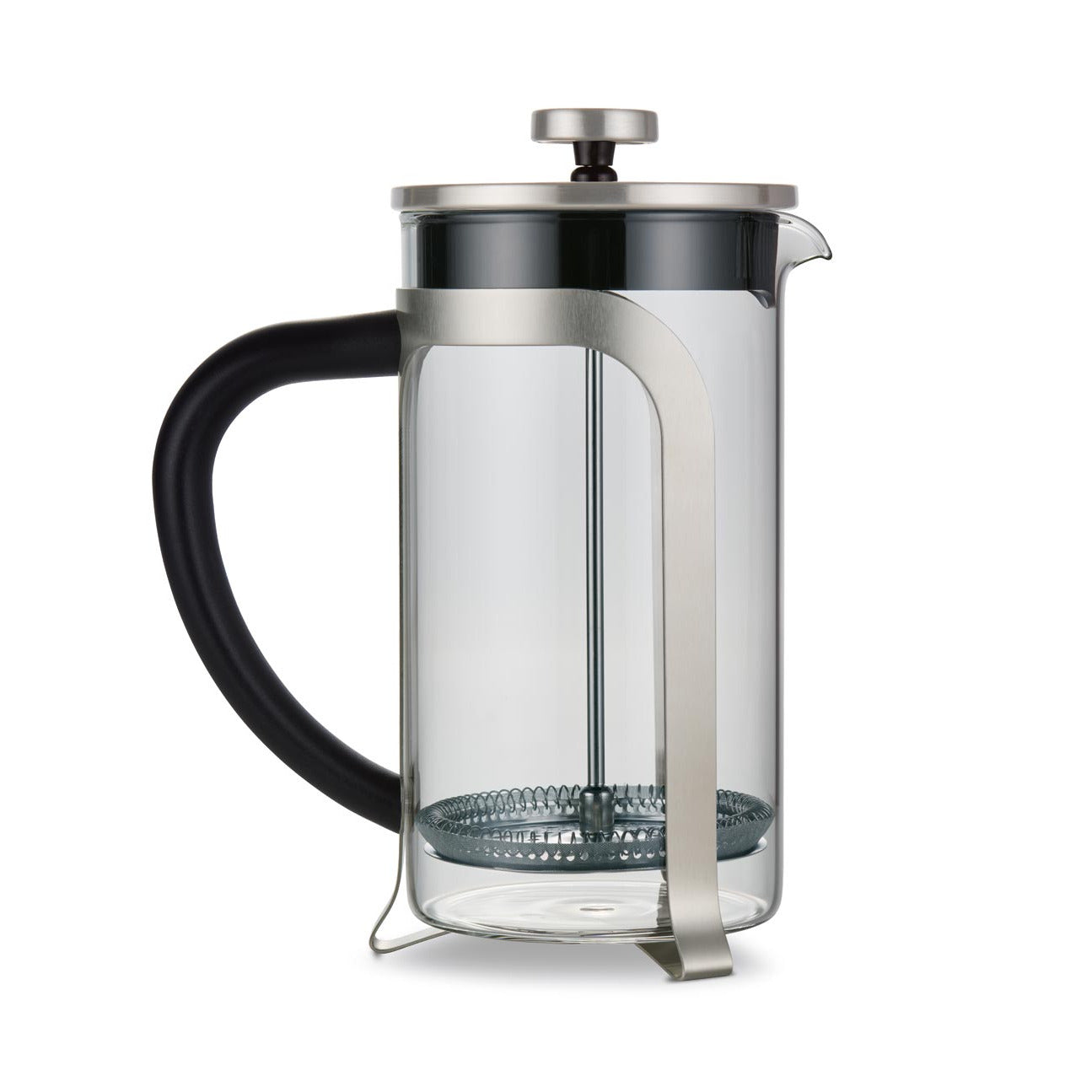 Presa franceza 800 ml, 6 cesti, argintie