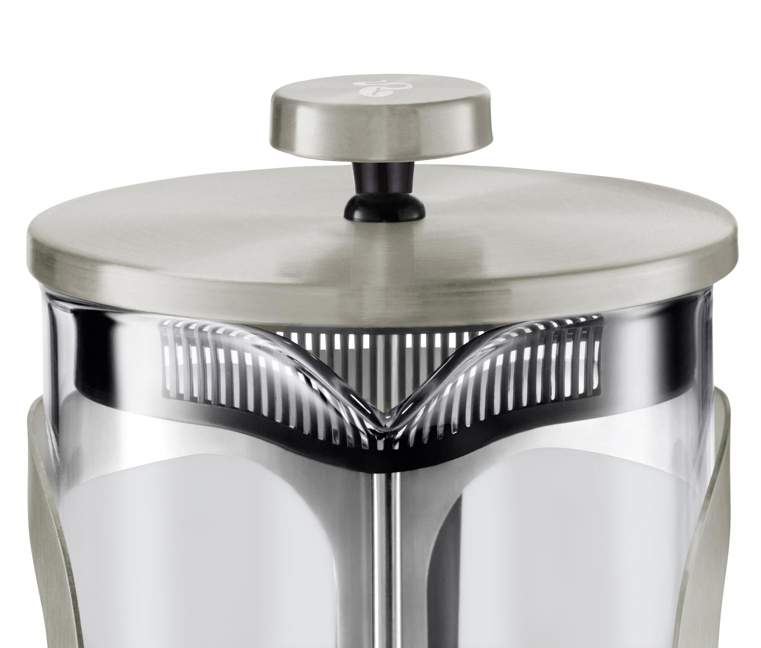 Presa franceza 800 ml, 6 cesti, argintie