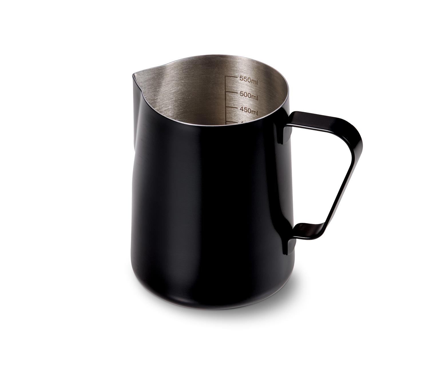 Cana pentru spumare lapte, 600 ml, inox, negru