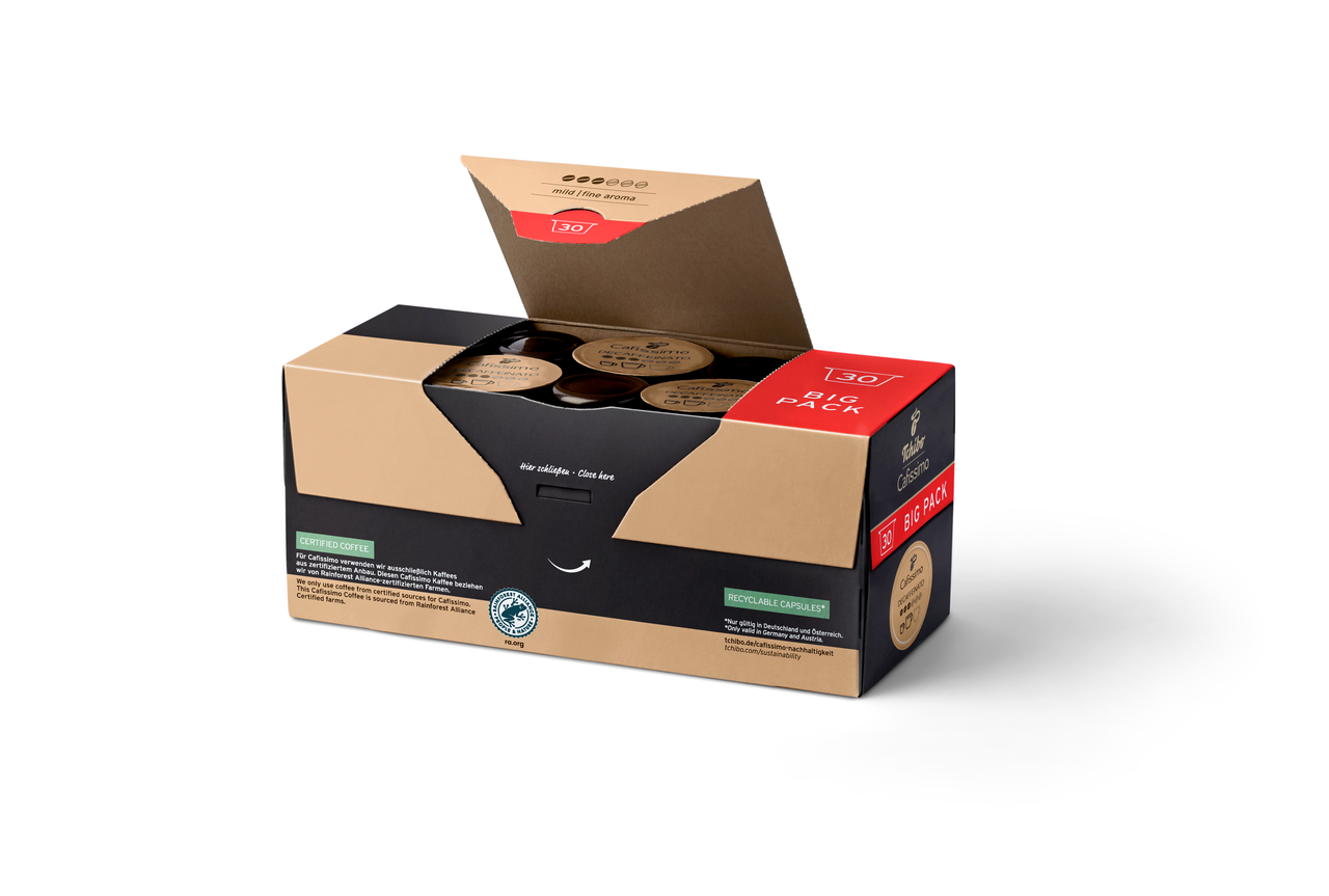 Cafissimo CAFFỀ CREMA Decaffeinated, pachet de 30 de capsule
