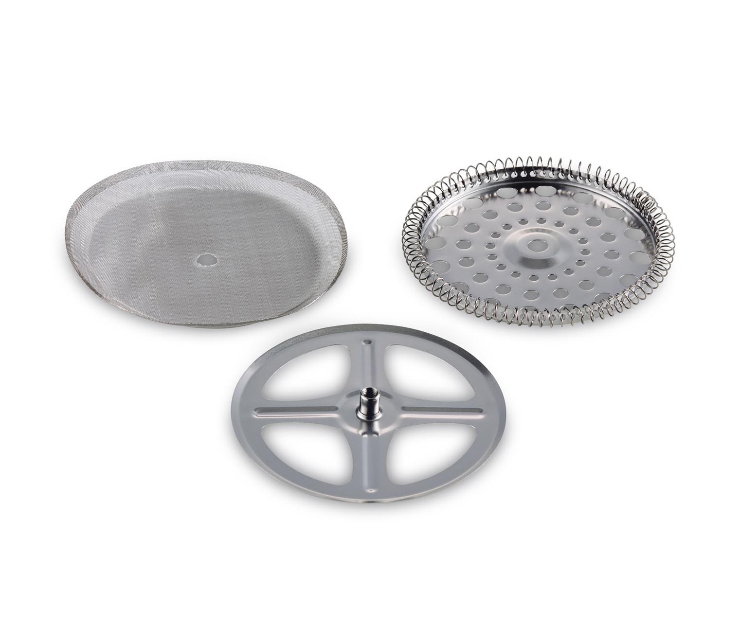 Presa franceza 800 ml, 6 cesti, argintie