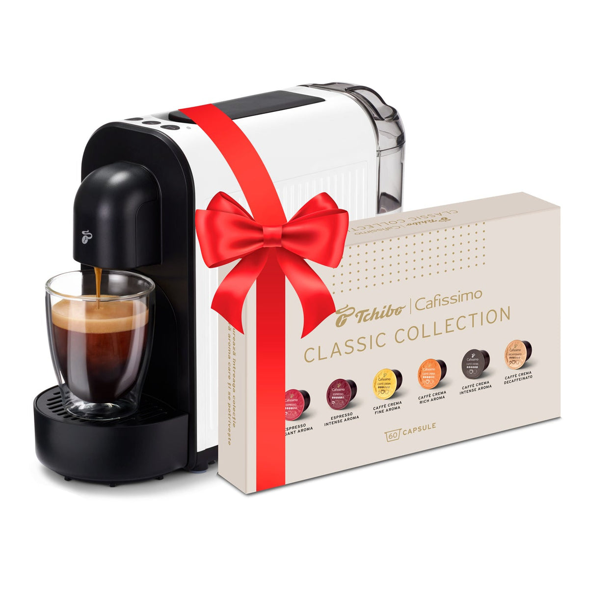 Cafissimo Now, White + Clasic Collection RB